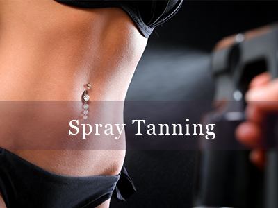 Spray Tanning Our spray tans use LA Tan and will give you an excellent safe tan. We have extensive experience and know the best techniques to achieve an even tan. There are a number of shades to pick from and we can help you find the best one for you, from 8% to 14%.  

